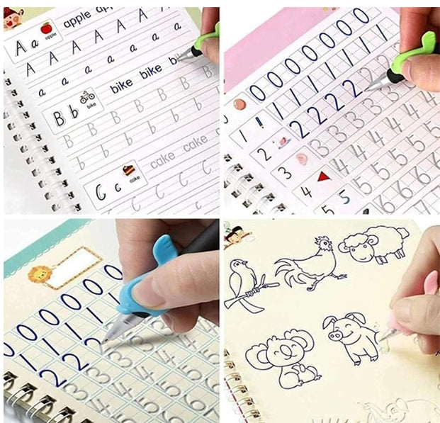 Magic Practice Copybook (4 BOOKS,1 PEN,1 GRIP,10 REFILL) – 50% OFF Today!